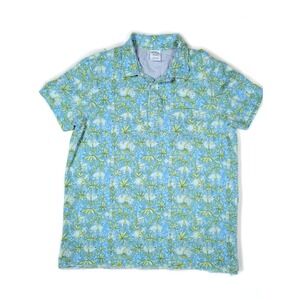Brooks Brothers 1818 Aquamarine 1/4‎ Button Golden Fleece Polo Men's Size XL